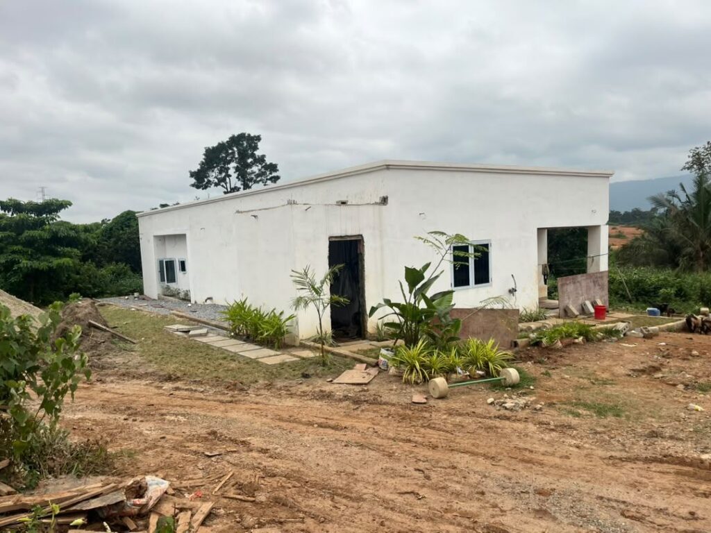 Concrete works at the Ankaase residential development site